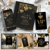 Old Hollywood Glam Sweet 16 ID1108 Ronde Sticker