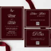 Luxury Burgundy Calligraphy Wedding Save The Date Acryl Uitnodigingen