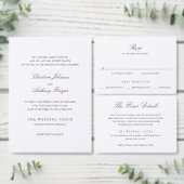 Christine Traditioneel Elegant Trouwprogramma Handwaaier (Personaliseer de collectie van deze zelfstandige maker.)