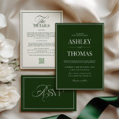 Old Money Dark Green Wedding Servet
