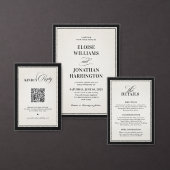 Old Money Modern Formal Black Luxury Chic Wedding Save The Date (Personaliseer de collectie van deze zelfstandige maker.)