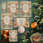 Foto Olijf & Sinaasappel Bruiloft  Art Nouveau Save The Date