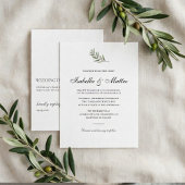 Olive Branch Wedding Program | Minimal  Menu