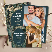 Foto  Bloemen Art Nouveau Bruiloft Save The Date