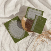 Oud Geld Olijfgroene Kant Trouw Save The Date