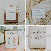 Eenvoudige Elegante QR Code RSVP Behuizing Kaart Vierkante Visitekaartje