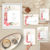 Ombré Floral Botanical Elegant Weddenschap Welkom Poster