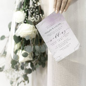 Ombre Licht Paarse Zilveren Bruiloft Save the Date Magnetische Uitnodiging