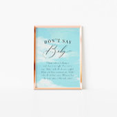 Blue Sky Clouds-Baby shower Papieren Bordje