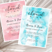 Dromerige Roze Cloud Negen Modern Stijlvol Baby sh Kaart