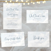 Clouds Modern Elegant Vrijgezellenfeest Recept Aan Informatiekaartje