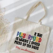 Leraar kleurrijke regenboog typografie modern cade mok