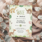 Een Saurus 1st Birthday Paper Bord