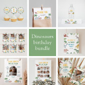 One A Saurus Dinosaur First Birthday Invitation Kaart
