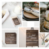 Rustieke eik een dag weg repetitie diner bruiloft kaart