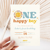 Een Happy Boy Boho Sun 1e Verjaardag Stickers