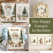 One Happy Camper 1st Birthday Paper Plates Papieren Bordje