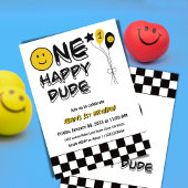 Een Gelukkige Gele Glimlach Eerste 1e Jongen Verja Kaart