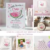 Eén in een Melon 1st Birthday Watermelon Envelope Ronde Sticker
