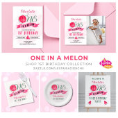 Eén in een Melon Watermeloen op de eerste verjaard Servet