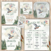 Lucky Duck 1e verjaardagsfeestje Papieren Bordje