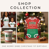 Christmas 1st Birthday Party Merry Ornament Bedankzakje