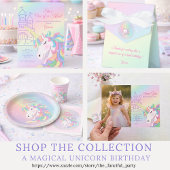 Personalized Pastel Unicorn Happy Birthday Sticker