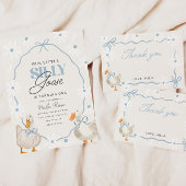 Blue Bow Gekke Goose Coquette Kaarten & Geschenken Poster