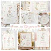 Silly Goose First Birthday Welcome Poster