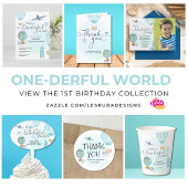 Persoonlijke ONEderful World 1st First Birthday Kussen