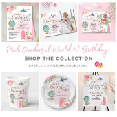 Roze Hete Luchtballon Avontuur Dank u Bedankkaart