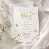 Oopsie Daisy Baby Shower Minimalistisch Cadeaulabel