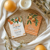 Little Cutie Is On The Way Baby shower Invitation Kaart