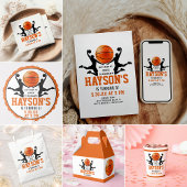 oranje basketbaljongen 5e verjaardagsfeestje papieren bordje