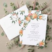 Oranje Botanische Citrus Mode Trouwtafel Nummer Kaart (Personaliseer deze collectie van deze onafhankelijke maker. Test)