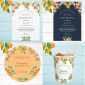 Een beetje schattige citrus Baby brunch dank u Ronde Sticker