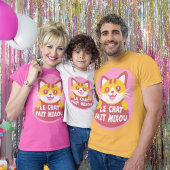 Le Chat Fait Miaou Schattige Frans Sinaasappel Tab Poster