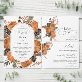 Sinaasappels Rustic Holiday met Meal RSVP 2 (Personaliseer de collectie van deze zelfstandige maker.)