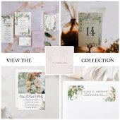 Elegant groen goud bruiloft ceremonie programma programmakaart