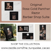 Rose Gold Panther Kapperszaak QR-code Kapper Visitekaartje