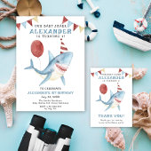 Onze Baby haai 1e verjaardag onder het Zee Bedankkaart