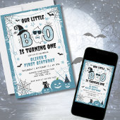 ONZE KLEINE BOE WORDT EEN BLAUWE 1E VERJAARDAG KAART