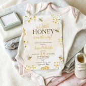 Little Honey Baby Shower 4x9 Menu Card