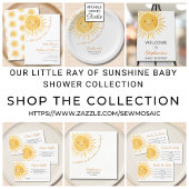 Boho Sunshine Baby shower Ronde Sticker