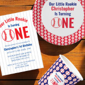 Rookie Baseball 1e verjaardag Ronde Sticker