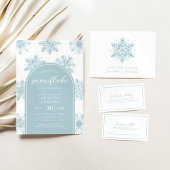 Onze kleine sneeuwvlok Baby shower dank u kaart