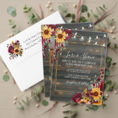 Roos en Aster bruiloft acryl uitnodigingen (Personaliseer deze collectie van deze onafhankelijke maker. Test)