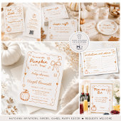 Klein Pompoen Doodle Baby Shower Retouradres Etiket