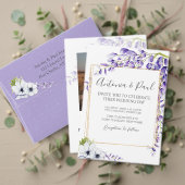 Waterverf Wisteria Blooms Wedding Acryl Uitnodigingen (Personaliseer deze collectie van deze onafhankelijke maker. Test)