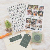 Moderne & Minimale familienaam Groen retouradres Etiket